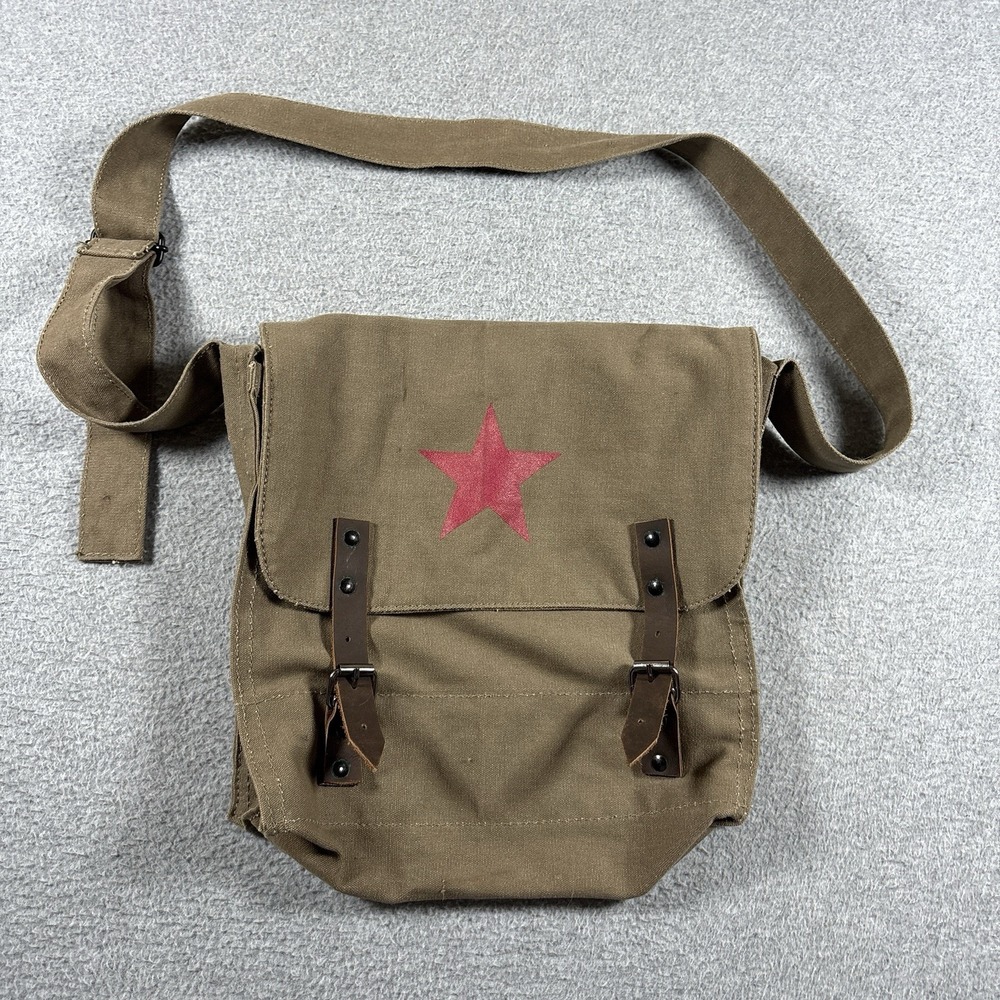 Rothco Canvas Messenger Classic Bag Army Olive Drab Medic Red Star Military